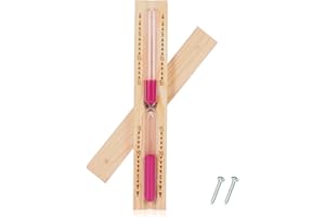 OurLeeme Wooden Rotating Sand Clock 15 Min, Hourglass Sand Timer 15 Minute Classic Wall-Mounted Heat Resistant Wood Hour Glass Sandglass for Sauna SPA Room