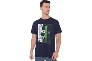 Cotton Soul Star Wars Lightsaber Force Mens T Shirt, Navy