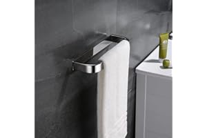 Celbon Porte-Serviettes Auto-Ddhésif sans Perçage Porte-Serviettes Anneau Porte-Serviettes en Acier Inoxydable pour Salle de Bain Cuisine Toilette 26CM (Chrome)