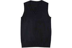 Dawwoti Femmes Chandail Tricoté Gilets sans Manches Pulls Coton Débardeur De Base Tricots
