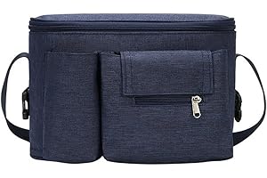 Ruankenshop Pushchair Organiser Strollers Bag With Phone Holder Pushchair Bag Pram Buggy Organiser Bag Pushchair Organiser Buggy Organiser Bag Baby Pushchair blue