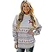 Produktbild Weihnachtspulli Christmas Sweater Damen Sweatshirt Pullover Merry Christmas Rentier Weihnachten Pulli Elf von Innerternet