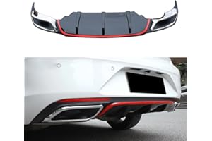 YYKJZ ABS Hecklippe Diffusor Heckspoiler, für Opel Insignia 2017-2019, Rot, Plastik, Karosserie modifiziertes Zubehör