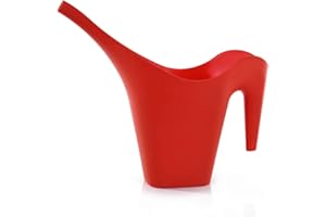 MINTRA HOME Mintra Arrosoir Plastique 2L Solide, Arrosoir Plante Intérieur, Arrosoir Extérieur Jardin, Arrosoir Bonsai, Durable, Patio, Balcon, Pelouse, sans BPA, 29.5X 34.5 x12 cm, (Rouge)