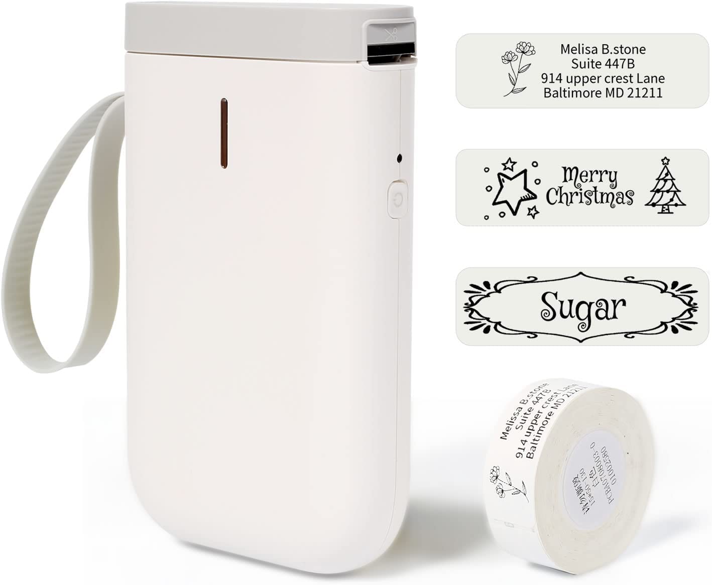 RIITEK D11 Thermal Label Printer Machine; USB Rechargeable Inkless Bluetooth Label Maker for Picture, Label, Memo, Receipt, P