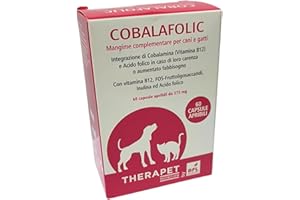 Generico BIO4LIFE | Cobalafolic 60 Capsule, integratore per Cani e Gatti per integrazione di Cobalamina (Vitamina B12) e Acido Folico in Caso di carenza o Aumentato fabbisono