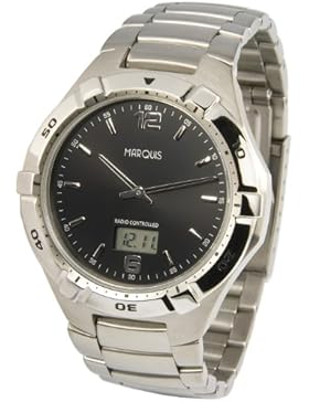 Marquis Funkuhr 964–6254–Armbanduhr Herren, Armband aus Edelstahl Farbe Silber
