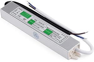 LEDSONE Transformateur 12V LED 20W Driver, Alimentation étanche IP67, Transfo 220V AC à DC, Pilote LED Basse Tension à Tension Constante pour CCTV Ampoule à Bande Lumineuse LED