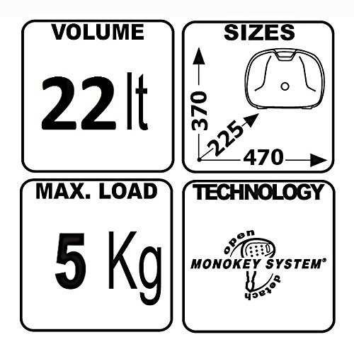 Seitenkoffer Set Honda CBF 1000 06-09 Givi Monokey E22N schwarz 22 Liter