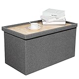 ★ Espacio de almacenamiento oculto: el volumen extra grande de 120 litros es suficiente para satisfacer diversas necesidades; colócalo en tu dormitorio, sala de estar, pasillo o sala de utilidad para organizar libros, ropa, mantas, zapatos, juguetes y muchos otros artículos de sol.
