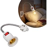 G&uuml;ncel&Ccedil;arşı Prizden E27 Duya D&ouml;n&uuml;şt&uuml;r&uuml;c&uuml; 26cm Spiralli Anahtarlı Fiş Duy, Gece Lambası, &Ccedil;ocuk Odası, Yatak Odası, Koridor Lam