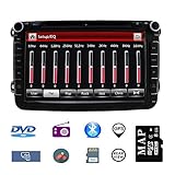 Volkswagen car stereo 8 inch in dash comes with Free 8GB car gps map, include all of America coutries and languages.Support voice guidence, it's easy to use - dedicated GPS navigators display current street, can easily help you to arrive destination.