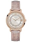 Guess Damen Analog Quarz Uhr mit Leder Armband W0934L5