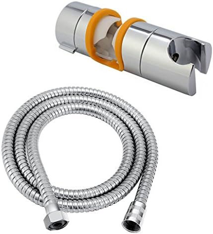 XiDe 1.5M Shower Hose Stainless Steel Anti-Kink Leakproof Chrome Replacement Shower Hose Bathroom Universal with Bonus Hand Shower Bracket