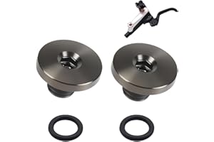 ANRBB Lote de 2 tornillos de purga para bicicleta con junta tórica, aleación de titanio TC4, M5 x 5 mm, compatible con Shimano XT SLX Zee Deore LX, para cuerpo de freno dividido, ligero (negro)