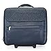 BRUNE Blue Leather Weaving Luggage Cabin/Check-in Strolley Bag/Best Travel Strolley Bag/Weekender Bag/Stylish Strolley Overnighter Bag/Finely Detailed/Longer Lasting Bag/Genuine Leather Luggage/Quick Delivery RS.9999.00