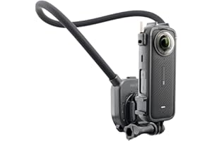 MAXCAM Mocowanie na szyję kompatybilne z Insta360 X4, solidny aluminiowy pierścień kolarstwo wędkarstwo perspektywa pierwszej osoby strzelanie vlog