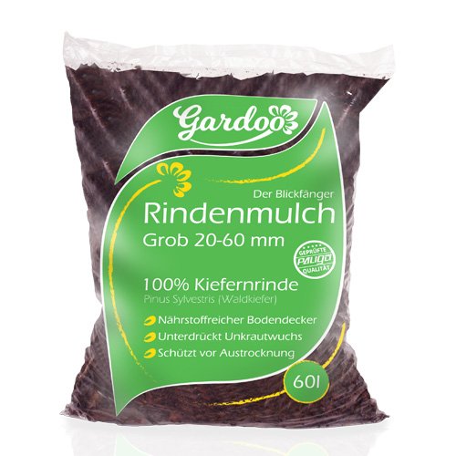 PALIGO Rindenmulch Mulch Garten Dekor Pinus Natur Wald Kiefer Grob 20-60mm 70l x 36 Sack (2.520l / 1 Palette) inkl. Versand - 5