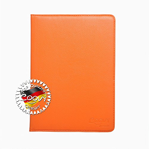 COOVY® 360° ROTATION COVER FÜR SAMSUNG GALAXY TAB PRO 10.1 SM-T520 SM-T525 SMART HÜLLE TASCHE ETUI CASE SCHUTZ STÄNDER Farbe orange - 6