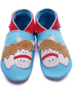 Inch Blue–1827–Schuhe Baby Krabbelschuhe–Pferd–Türkis
