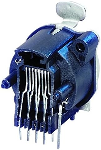 EtherCON Rugged CAT5 Chassis B Series PCB Horizontal Mount RJ45 Receptacle Mount