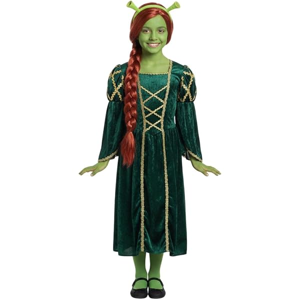 ENSEMBLE COSTUME SHREK Enfants Oreilles Et Gilet Ogre Monde Livre Jour Personnage Robe Fantaisie