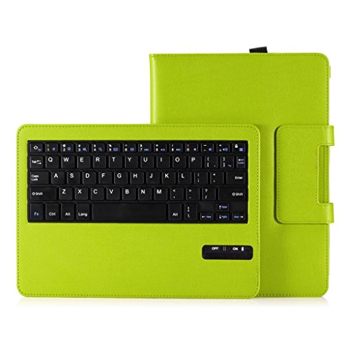 MoKo Samsung Galaxy Tab S 10.5 Bluetooth Tastatur Hülle – PU Leder Tasche Schutzhülle mit abnehmbarer Wireless Bluetooth Keybord Case QWERTY Layout für Samsung Galaxy Tab S 10.5 Zoll Tablet, Grün - 8