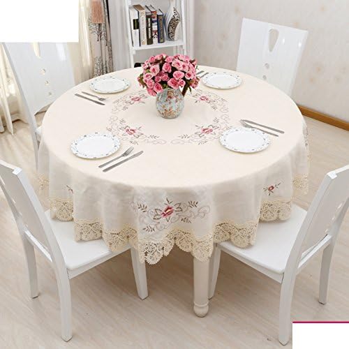 European Embroidery Cotton Tablecloth Round Table Cloth Tea Table Cloth Decorative Cloth Cushion-A 85x85cm(33x33inch)