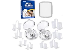 WUNDROUS Dilatatore Nasale Antirussamento 10 pezzi, Clip Antirussamento, Dispositivo Anti Russamento, Silicone Clip per naso Magnetico Dilatatore nasale, Soluzione Confortevole e Professionale per Russare