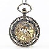 MC-BLL-Pocket Watch Taschenuhr Herrenhölle Gold manuelle mechanische Uhr Klassische Retro ausgesetzt Sammlung Taschenuhr, Zifferblatt ca. 4,5 cm dick ca. 1,0 cm Kettenlänge ca. 35,5 cm