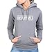 Produktbild JUNIWORDS Damen Hoody -Unstoppable - große Auswahl an Motiven - Größe: L - Farbe: Grau