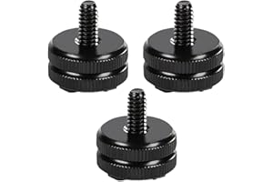 MEXRUMI 3 Piezas Adaptador De Tripode Adaptadores De Zapato Caliente Adaptador De Montaje De Zapata De Cámara Soporte Para Conector De Trípode Adaptador De Tornillo De 1/4"