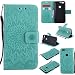 Produktbild Hozor PU Leder Hülle für Google Pixel 5.0 zoll Embossing Prägung Blumen Muster Ledertasche Weiche TPU Soft Rückseite Abdeckung Handytasche Bumper Schutzhülle Brieftasche Flip Case Wallet Cover Bookstyle Handyhülle Tasche Anti-Scratch Shell Folio Klapphülle mit Standfunktion Magnetverschluss und Kredit Kartenfächer - Hellgrün