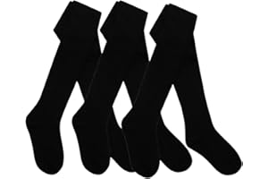 Bonjour - Girls (3 Pack) Multibuy Cotton Rich Plain Tights For School Every Day Wear Breathable Thick Warm Smart Casual Tights