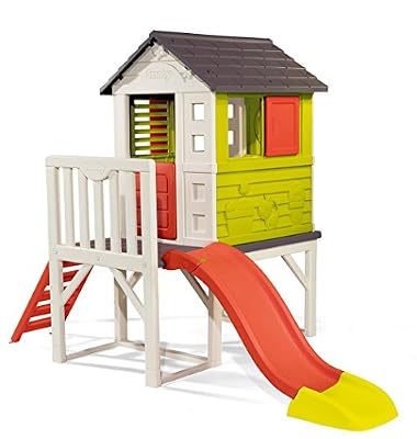 Smoby - 810800 - Jeu Plein Air - Maison Pilotis avec Toboggan