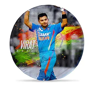 DreamVio Round Cushion/Foam Cushion Velvet Fabric Suitable for Wheelchair, Car Seat, Home, Outing Purpose (Multicolour, 14 x 14 inch) Design 130