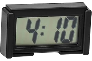 HENGBIRD Mini Reloj Digital para Coche, Pequeño Reloj Digital, Negro