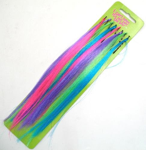 Fake Hair on Grips Hair Extensions Various Colours