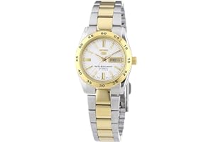 Seiko Damski zegarek automatyczny ze stali nierdzewnej z paskiem ze stali nierdzewnej, wielobarwny, S, pasek