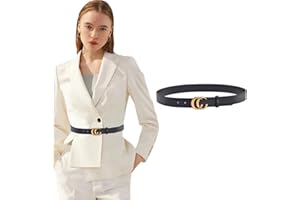 TTPSRY Donna Cintura da Abito Pantaloni Cintura Sottile Larga in Vita Cinture Regolabile Cinturino con Fibbia in Oro