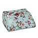 JODA Ladies Womens Pretty Green & Pink Flower Travel Makeup Bag Cosmetic Purse with mirror