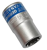 Calidad profesional en CrV AERZETIX: Adaptador para llaves de vaso 12 caras, 14mm, 1/2\" C2190