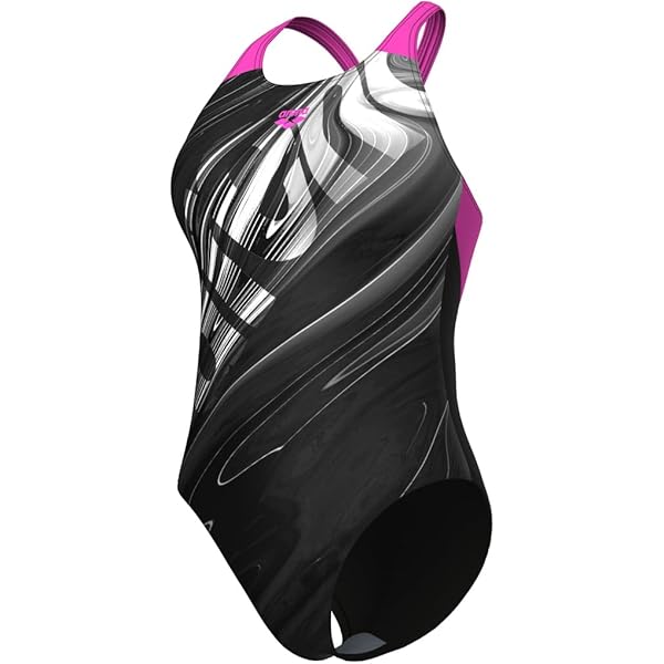 ARENA WOMEN'S FLOW V BACK ONE-PIECE SWIMSUIT - GREY - View #9