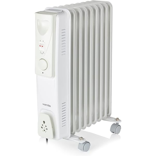 Warmlite WL43004YW 2000W 9-Fin Oil Filled Radiator with 3 Power Settings  and Adjustable Timer, White : Amazon.co.uk: DIY u0026 Tools