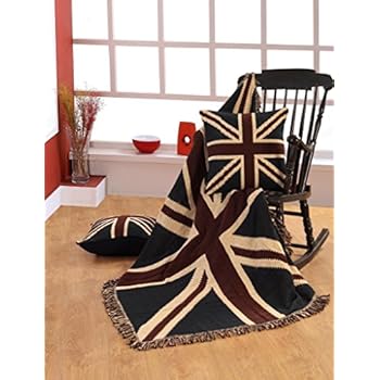 Homescapes handgewobener Überwurf Flagge Amerika 125 x 150 cm 100%