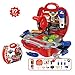 Price comparison product image Asdomo Kids Toy Tool Set and Power Play Tools, 19 Pieces Construction Toys Workbench Toddler Tool Box Set Workshop Pretend Role Play Set with a Sturdy Case Gifts for Children Boys and Girls