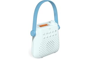 I-BOX Radio Doccia Impermeabile DAB e Radio, Radio Portatile Ricaricabile USB, IPX5, Cassa Bluetooth Doccia per la Casa, Tavolo, Cantiere, Speaker Altoparlante Potente, con FM e Schermo Digitale