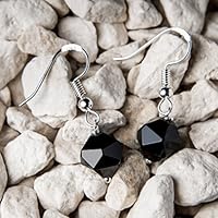 Ohrhänger „NOIR“ Ohrringe Silber 925 schwarz Karneol Naturstein