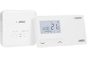 ENGO E901RF Wireless Thermostat 7 Day Programmable Central Heating Controller Gas Oil Combi Boiler Thermostat Heat Pump 5 Year Warranty