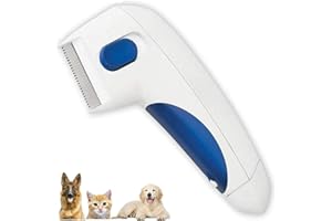 SUJAHHUJIQ Cat Dog Flea Comb, Electronic Flea Comb, Lice Remover Pet Grooming Comb Brush for Dogs Cats, Effective Remove Flea